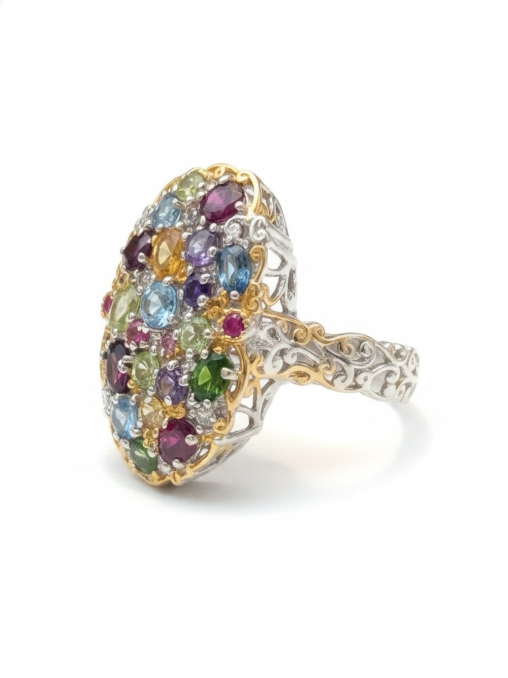 Michael Valitutti Gems En Vogue Collection TwoTone Theatre District Ring